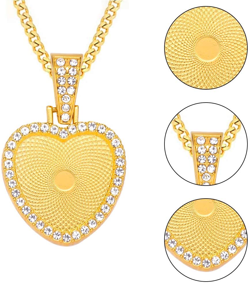 Bling Heart Pendant Necklace
