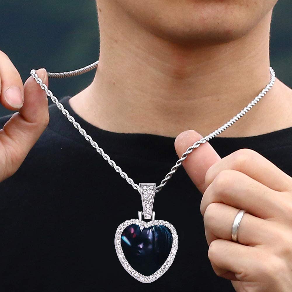 Bling Heart Pendant Necklace